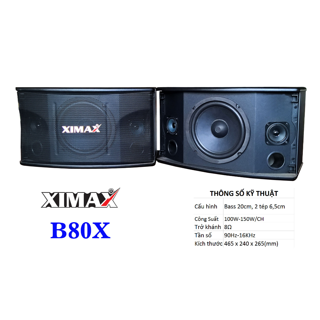 B80 - Loa treo tường karaoke CaliPhate bass 20 1 đôi