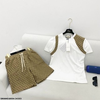 Bộ nam.áo cotton quần kaki 2 màu đen trắng