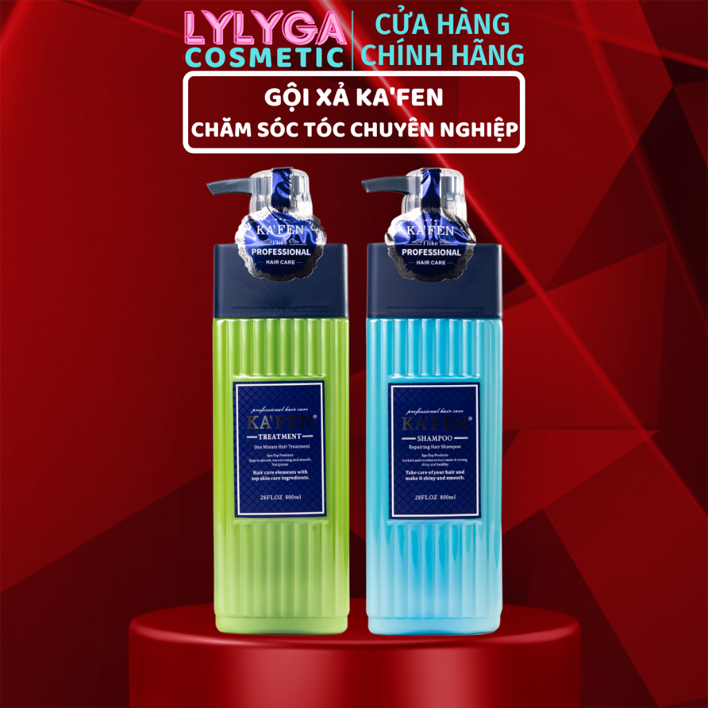 Dầu gội dầu xả chăm sóc tóc chuyên nghiệp KAFEN 800ml Ka'Fen vuông hoàn hình phục hồi chăm sóc tóc cho Salon GX21