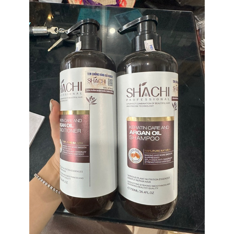 Dầu gội dưỡng sinh Shachi Keratin & Aragan Oil phục hồi và nuôi dưỡng tóc hư tổn