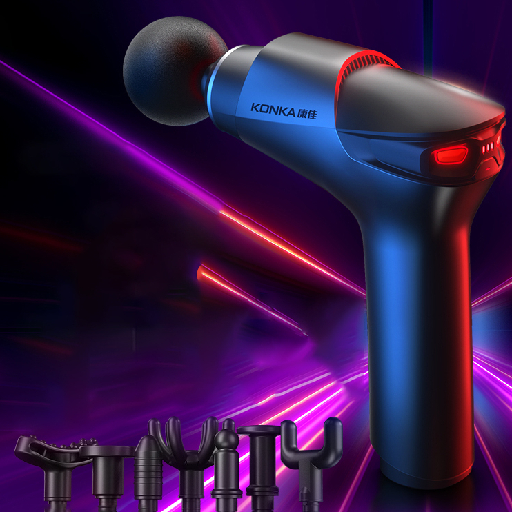 Máy massage cầm tay mini chính hãng KONKA , Máy mát xa toàn thân tặng kèm 8 đầu massage toàn thân đa