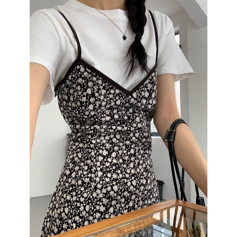 ĐẦM 2 DÂY HOA NHÍ MIDI DÀI