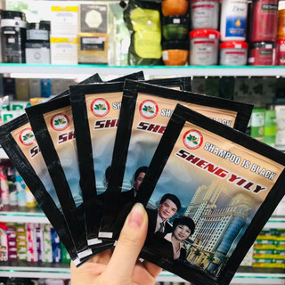 Combo 5 gói gội là đen tóc 25ml,dầu gội sheng yily phủ bạc,chiết xuất nhân sâm,thảo dược thiên nhiên, làm đen óng tóc