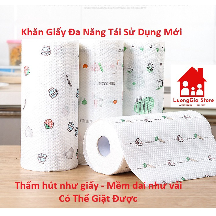 Cuộn khăn giấy thấm dầu mỡ hình củ quả dễ thương