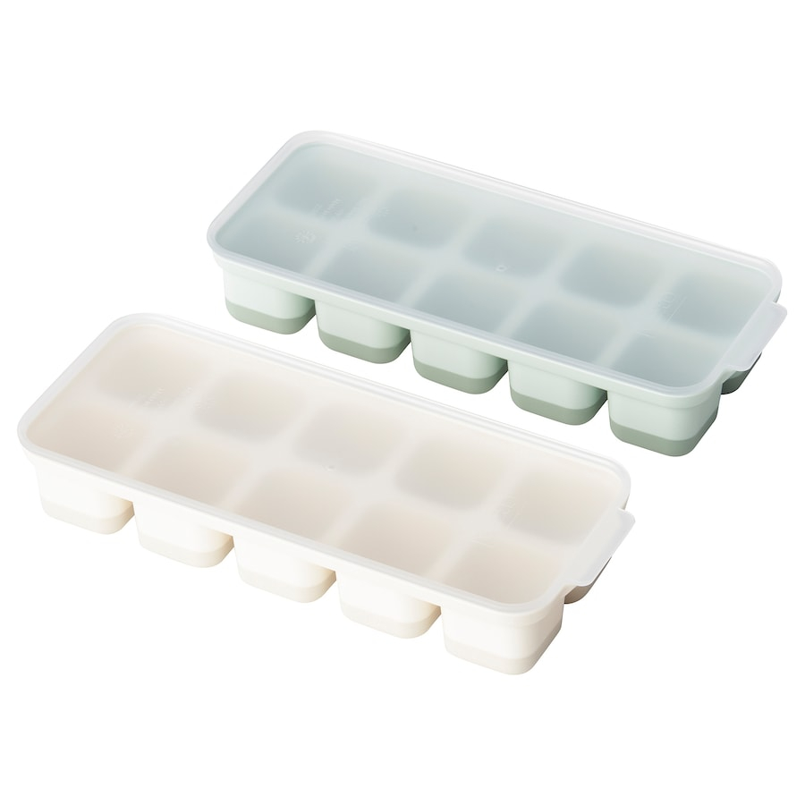 Bộ 2 Khay silicon làm đá, trà có nắp đậy Spjutrocka IKEA