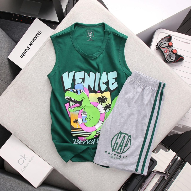 Bộ Thun Cotton Bé Trai Ba Lỗ