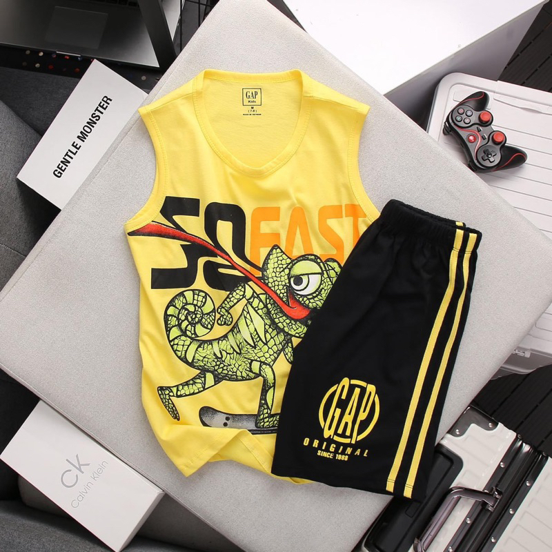 Bộ Thun Cotton Bé Trai Ba Lỗ