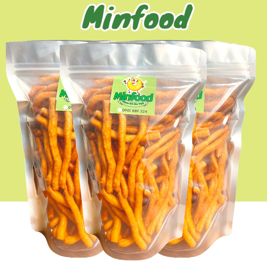 Bánh Thèo Lèo Mắm Ớt Minfood Bánh Neo Mặn Giòn Cay Nhẹ - 100G/ 250G/ 500G