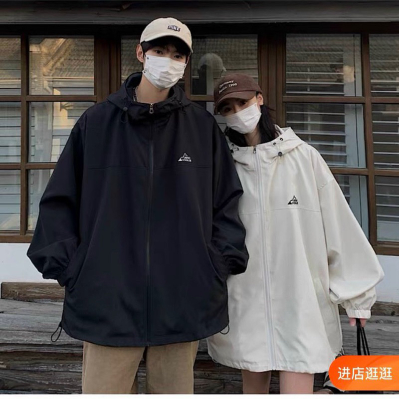 Áo khoác dù 2 lớp bigsize 90kg hình thêu núi
