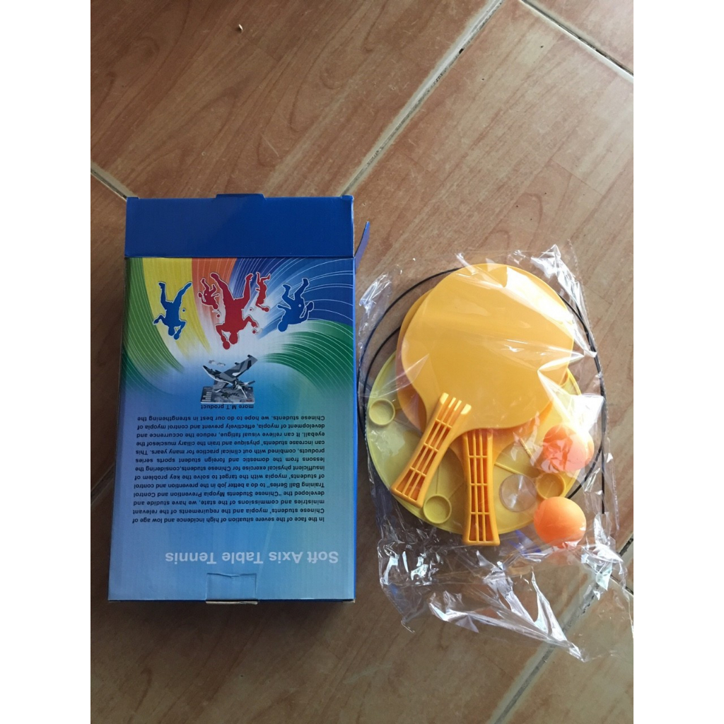 Bộ vợt bóng bàn bằng nhựa, vợt bóng bàn kèm bóng cho bé hoạt động ngoài trời cực bền