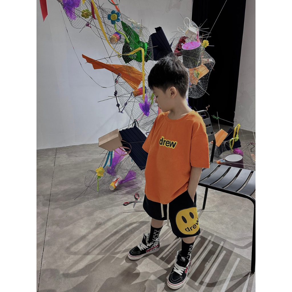 Set Quần Áo Cam Chữ Vàng  cho bé chất liệu cotton cao cấp thoáng mát 2BKidFashion