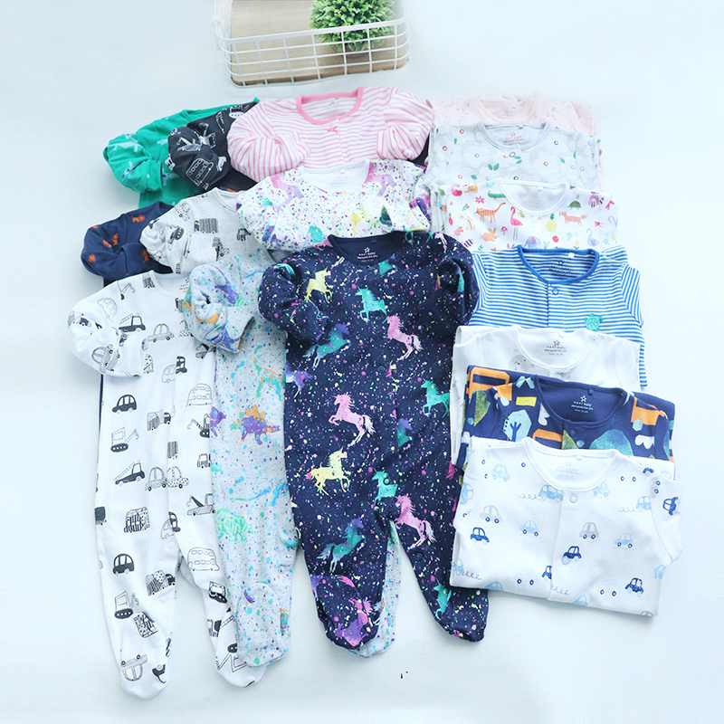 Sleepsuit cho bé NEXT 3 tháng - 12 tháng cotton áo liền quần cho bé body sleep xuất dư bộ đồ ngủ cho bé body liền tất