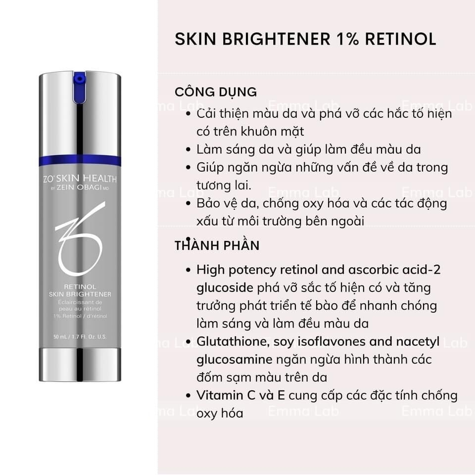 Kem chống lão hóa làm trắng tái tạo da Retinol Skin Brightener 50ml