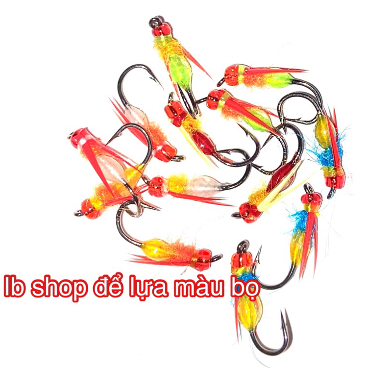 Thẻo bọ thìa xoay câu cá mương buộc sẵn hoàn chỉnh