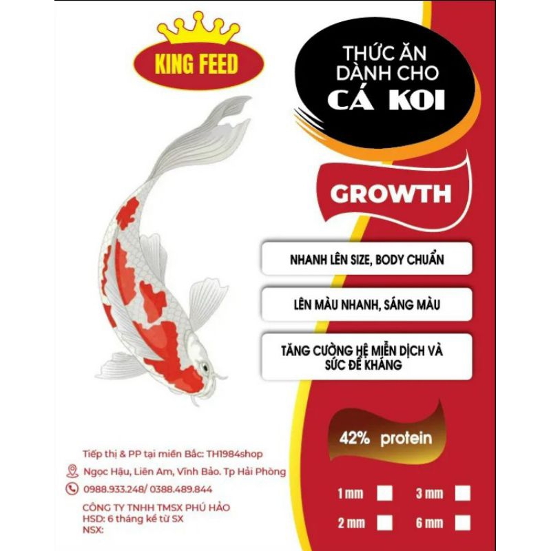 Cám Kingfeed cho cá Koi- cá Vàng| Túi 0.5kg