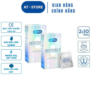 Bao cao su durex invisible hộp 10 bao