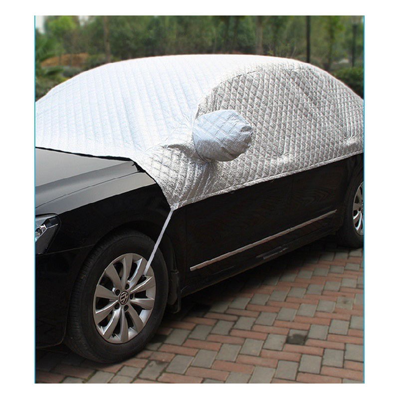 Có video thật,Bạt phủ nửa xe bảo vệ ô tô dưới trời nắng mưa