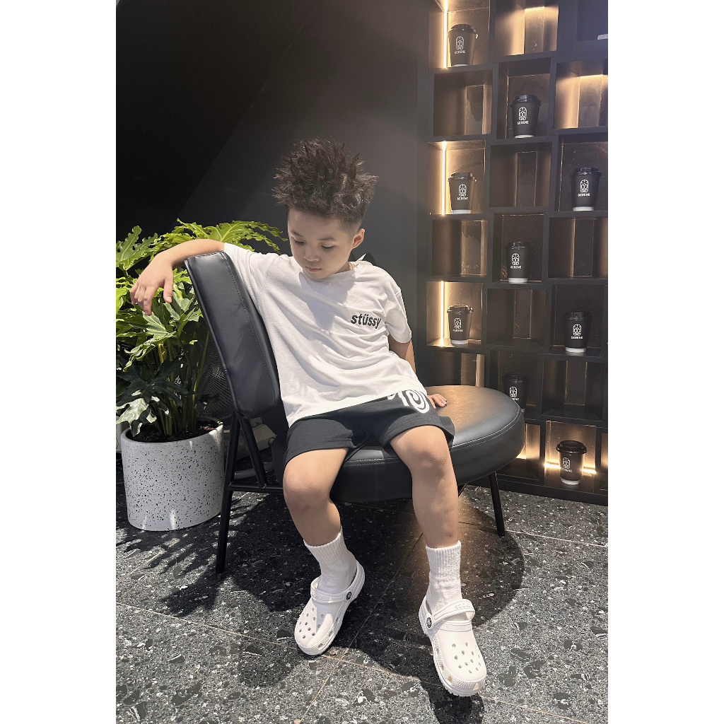 Set Quần Áo Trắng Que Kem Hồng cho bé chất liệu cotton cao cấp thoáng mát 2BKidFashion