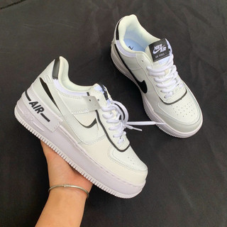 GIÀY AF1 Shadow trắng đen độn đế, Giày af1 sd đen trắng độn đế nam nữ ảnh thật tự chụp