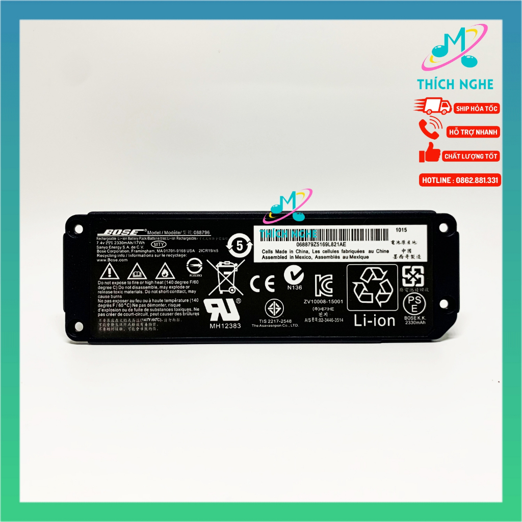 Pin Bose Soundlink Mini 2 chính hãng model 088772 088789 088796 080841 dùng chung - thích nghe