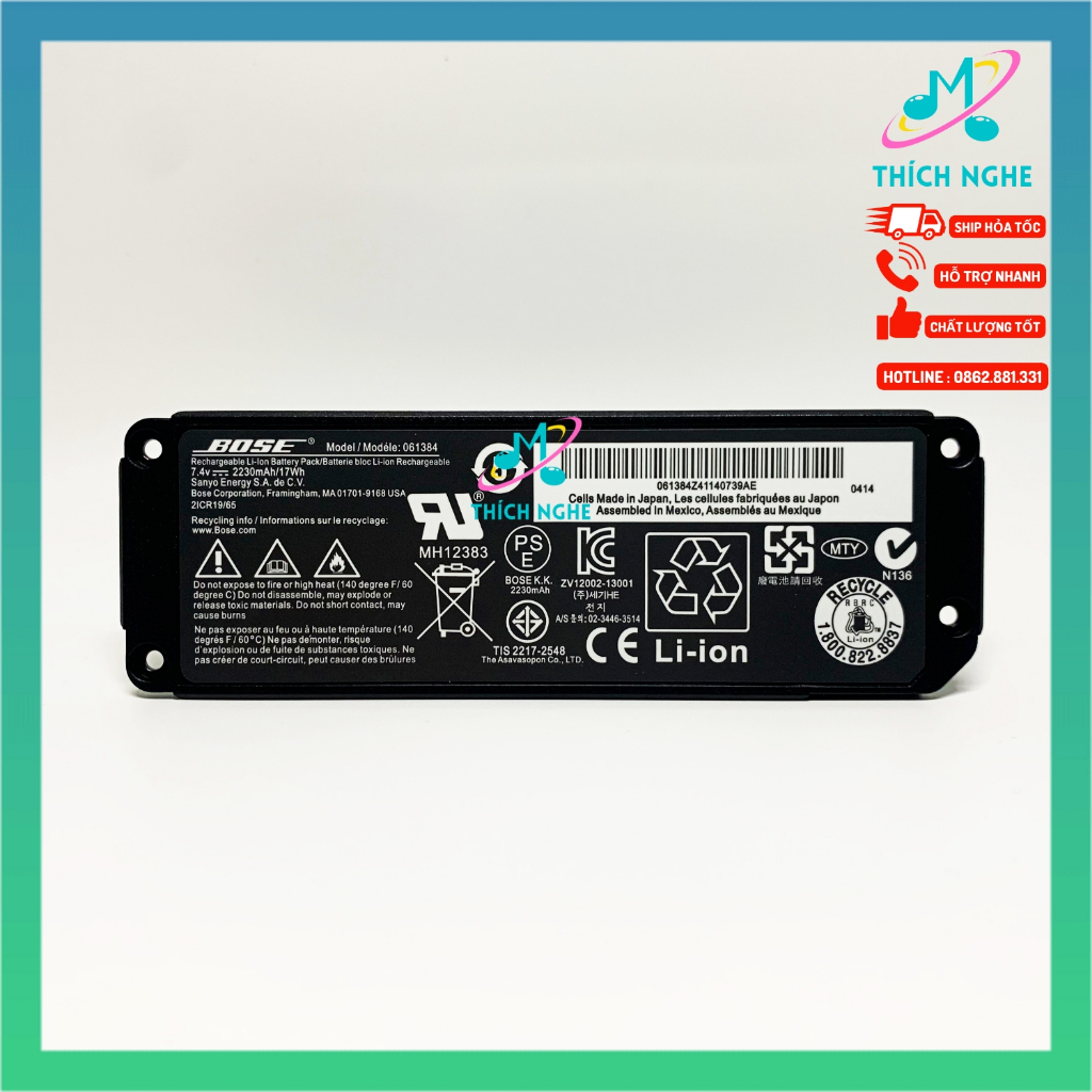 Pin thay loa Bose Soundlink Mini 1 chính hãng 063404 061384 061385 061386 dùng dung - Thích Nghe
