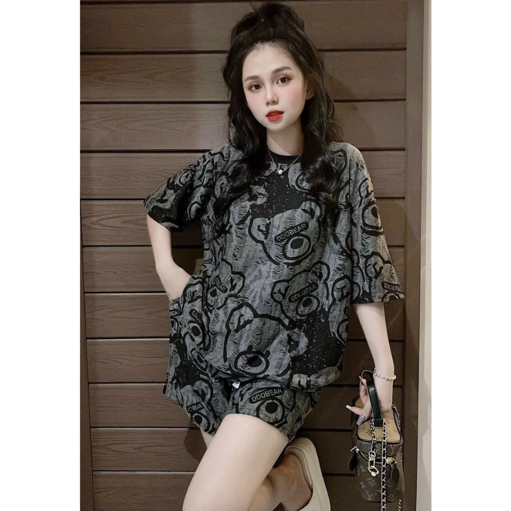 [HCM] Sét Bộ Đùi Cotton Dập Nỗi In Hình Gấu Woat Xước Sam Closet Phù Hợp Để Tới Công Sở, Đi Làm Hoặc Đi Chơi.