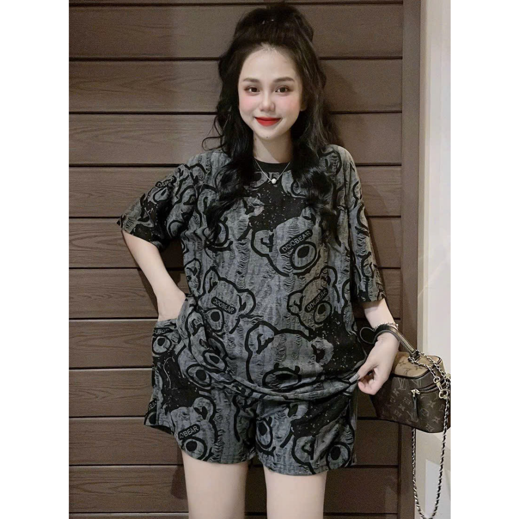 [HCM] Sét Bộ Đùi Cotton Dập Nỗi In Hình Gấu Woat Xước Sam Closet Phù Hợp Để Tới Công Sở, Đi Làm Hoặc Đi Chơi.