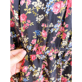 Đầm Voan Hoa Mini, Hai Lớp, 2hand