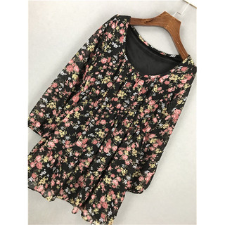 Đầm Voan Hoa Mini, Hai Lớp, 2hand