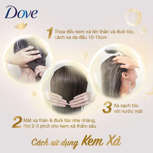 COMBO Kem xả + Dầu gội Dove hoa sen nhật óng mềm tự nhiên | Huyhangshop