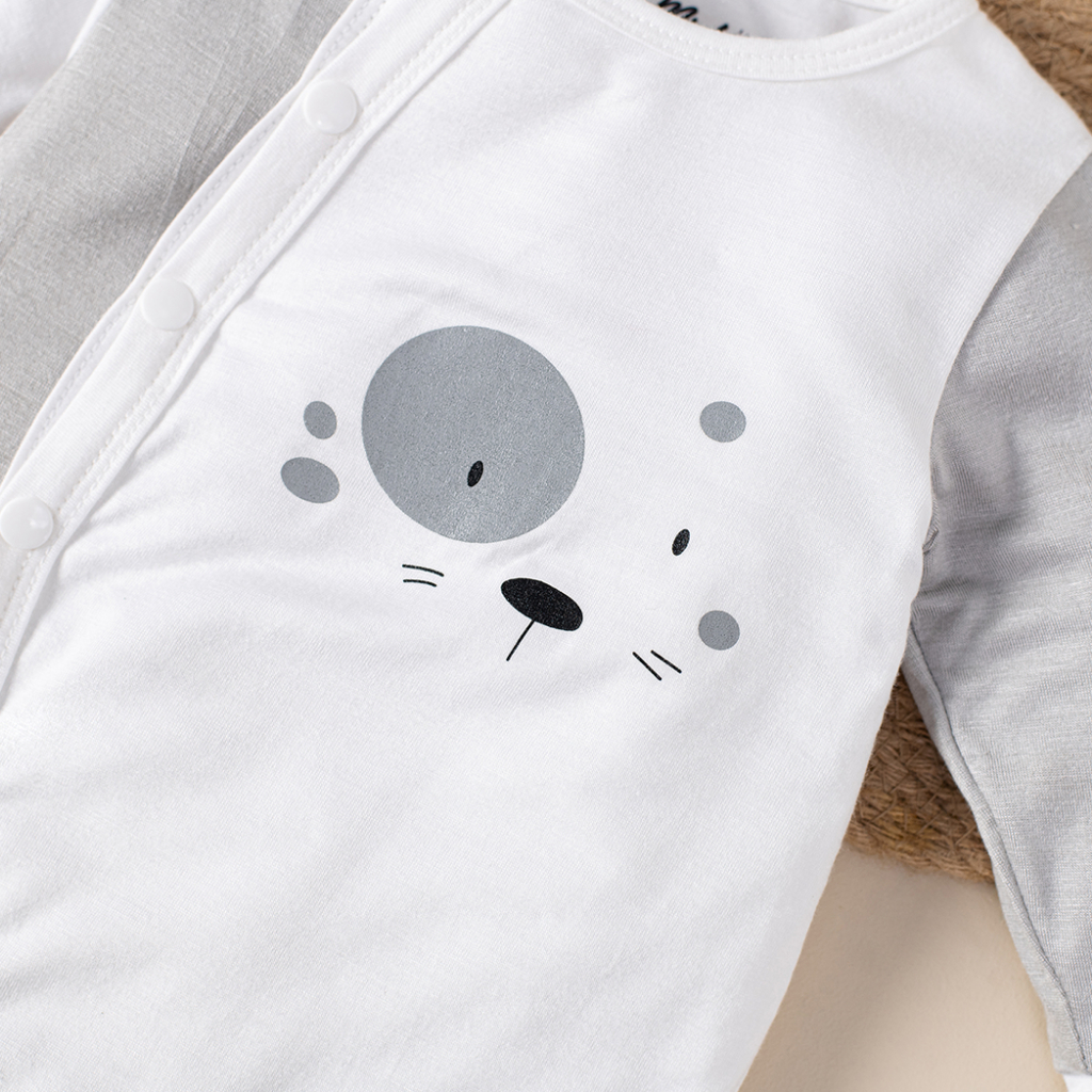 Bodysuit petit cho bé trai và bé gái sơ sinh, bộ body dài tay thoáng mát in hình dễ thương cho bé từ 0-6 tháng CUTIQUE