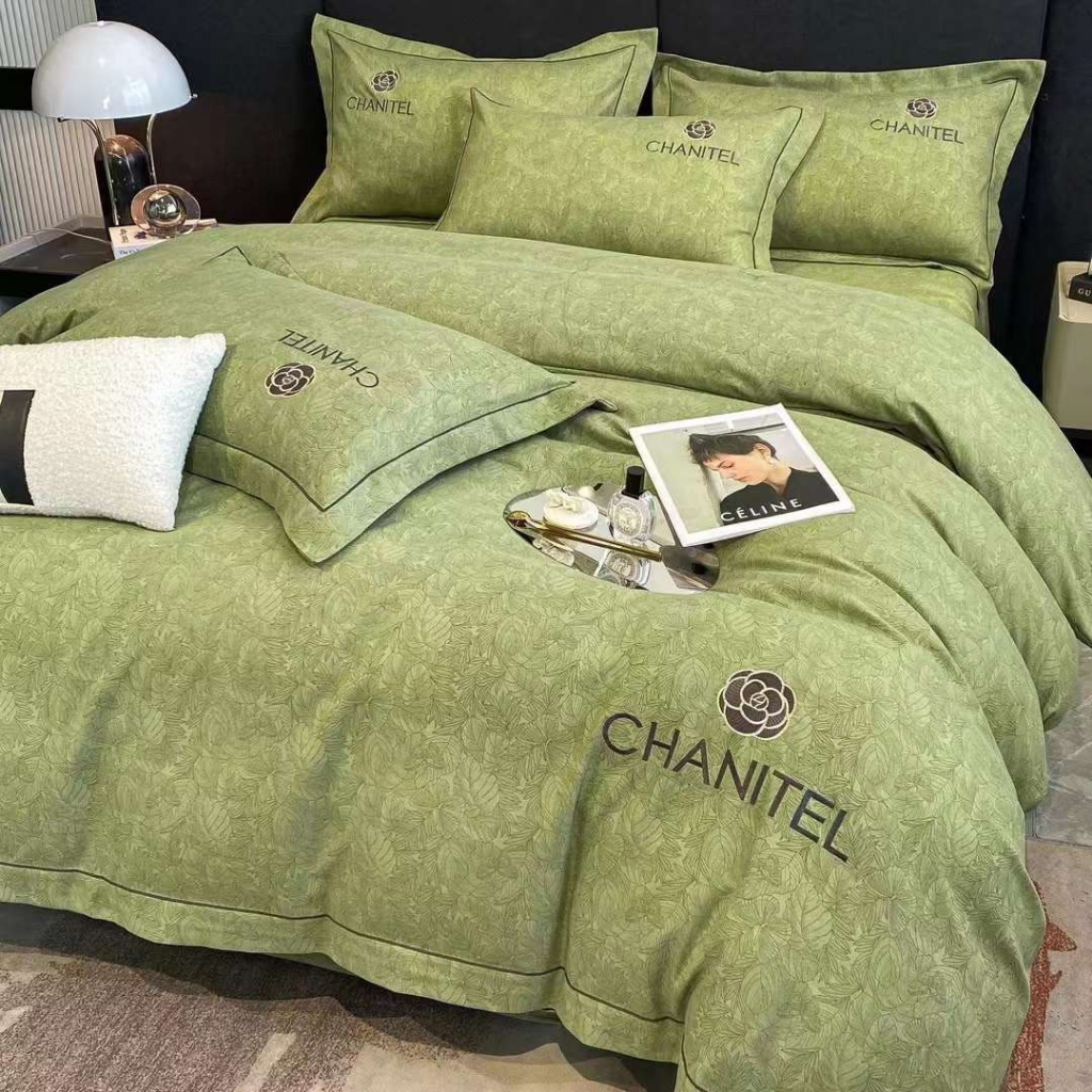Bộ chăn ga Cotton Linen CHANITEL 4 món đóng hộp cao cấp