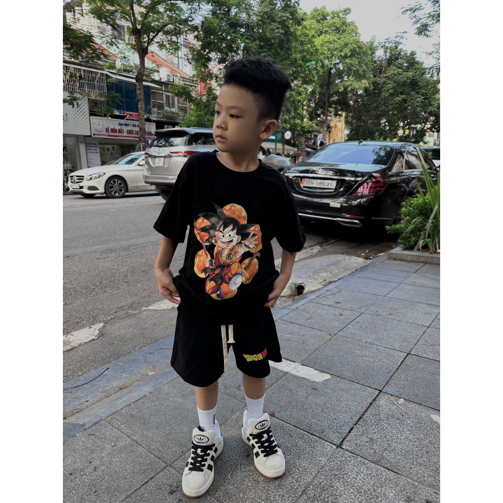 Bộ quần áo bé trai hình Son.Go.Ku cho bé chất liệu cotton cao cấp thoáng mát 2BKidFashion