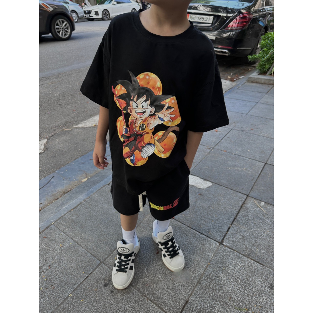 Bộ quần áo bé trai hình Son.Go.Ku cho bé chất liệu cotton cao cấp thoáng mát 2BKidFashion