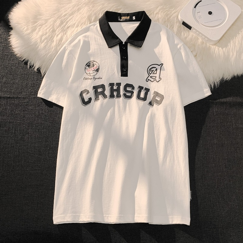 Áo Thun Nam Nữ Tay Lỡ Cổ Polo CRHSUP Form Rộng - MỘC QUYÊN FASHION