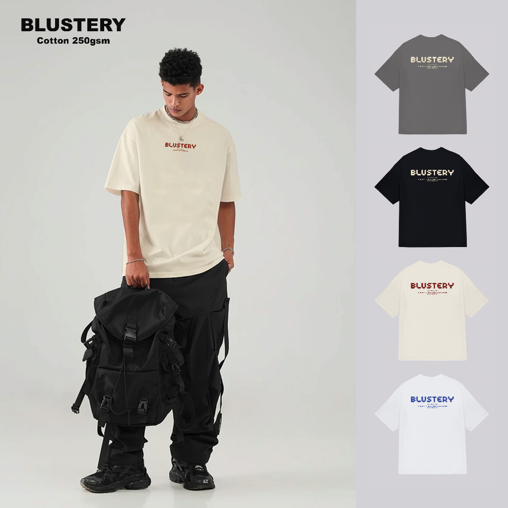 Áo thun form rộng BLUSTERY STUDIO Basic 6x vải cotton cao cấp co giãn, dày dặn Local Brand. Kèm box