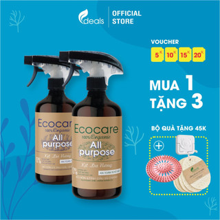 Xịt chùi rửa đa năng bồ hòn hữu cơ ecocare 500ml - diệt khẩn, khử mùi, mọi chất liệu