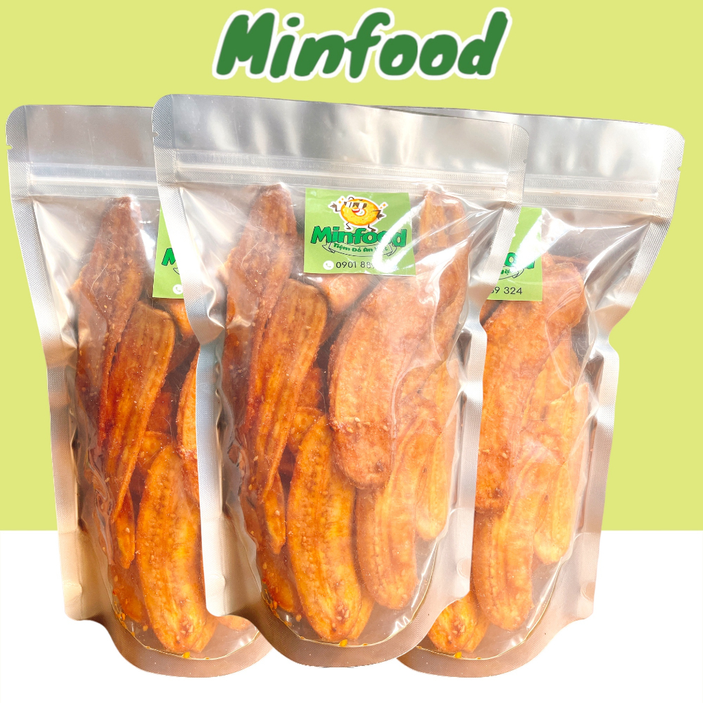 Chuối Sấy Mè Gừng Giòn Thơm Ngon Minfood Loại 500gr