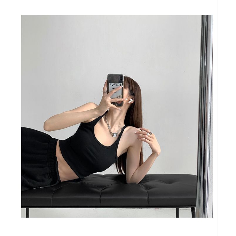 Áo croptop dây nhỏ ba lỗ chất đẹp dày giá tốt hot hit bán chạy