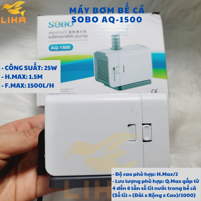 Máy Bơm Hút Cặn Sobo AQ-500 AQ1000 AQ1500 - Bơm Nước Bể Cá