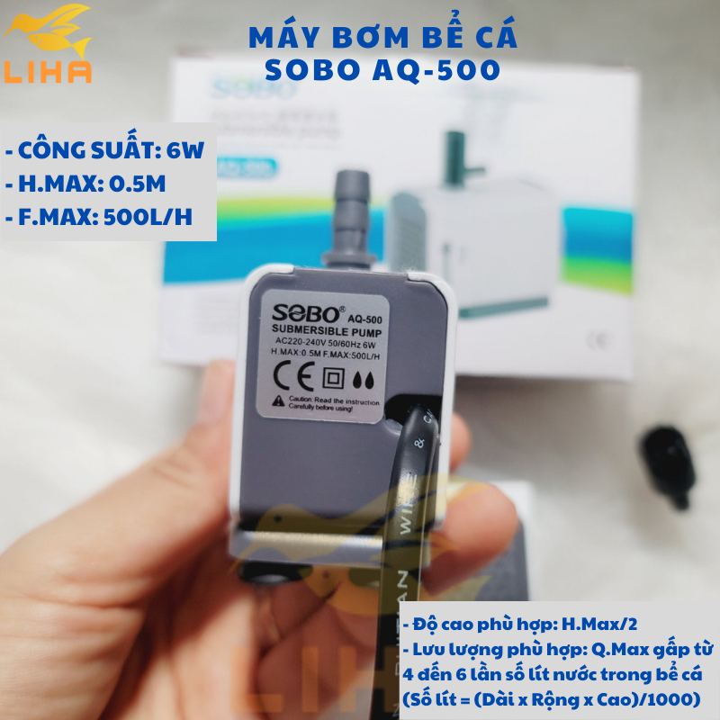 Máy Bơm Hút Cặn Sobo AQ-500 AQ1000 AQ1500 - Bơm Nước Bể Cá