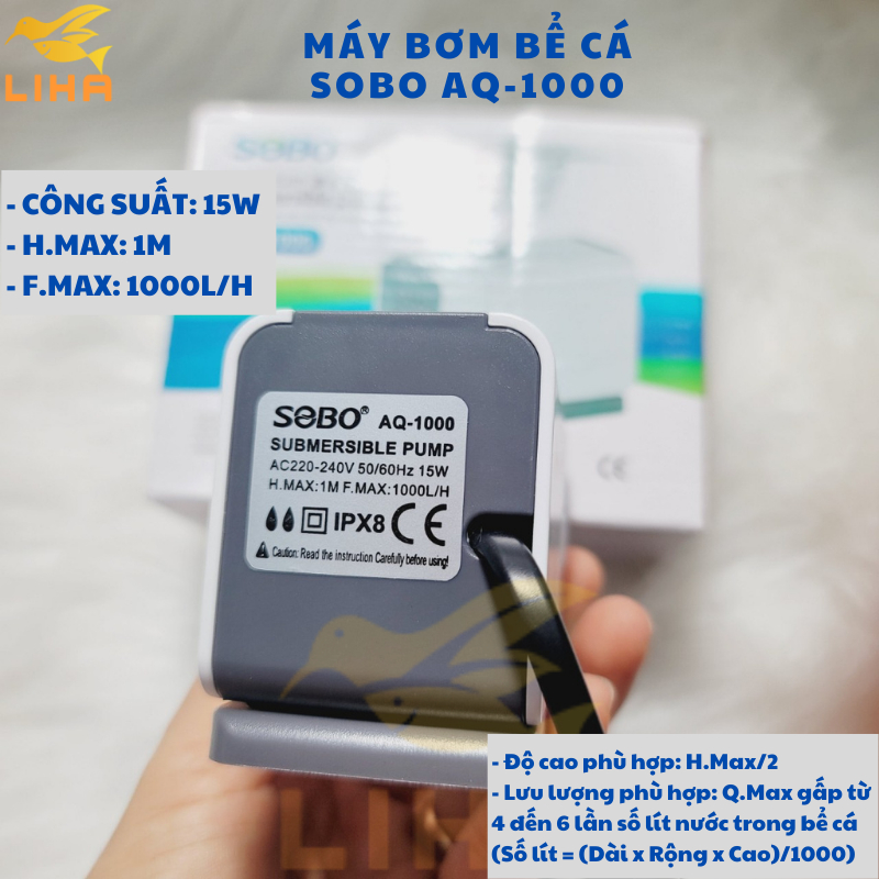 Máy Bơm Hút Cặn Sobo AQ-500 AQ1000 AQ1500 - Bơm Nước Bể Cá