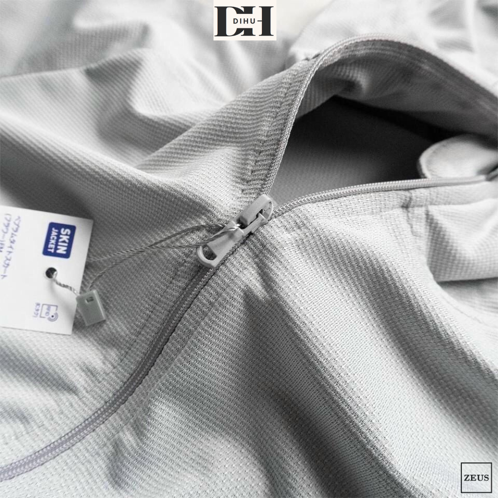Áo chống nắng nam 2 lớp Dihu, áo nắng nam vải thông hơi co giãn 4 chiều ngắn tia UV kín mặt thâm hút mồ hôi