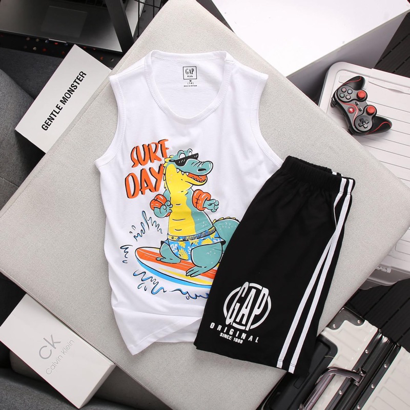 Bộ Thun Cotton Bé Trai Ba Lỗ