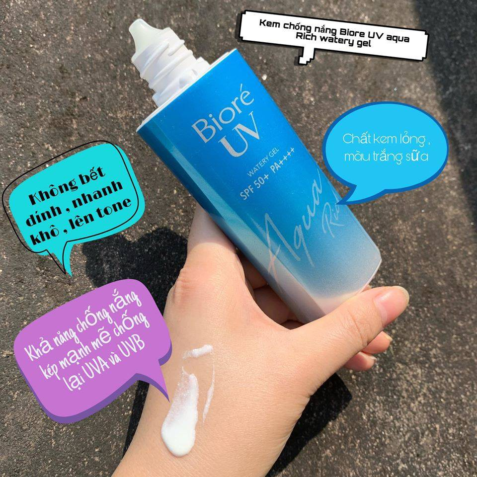 Kem Chống Nắng Biore UV Aqua Rich Watery Essence/ Gel SPF 50+/ PA ++++ 70ml