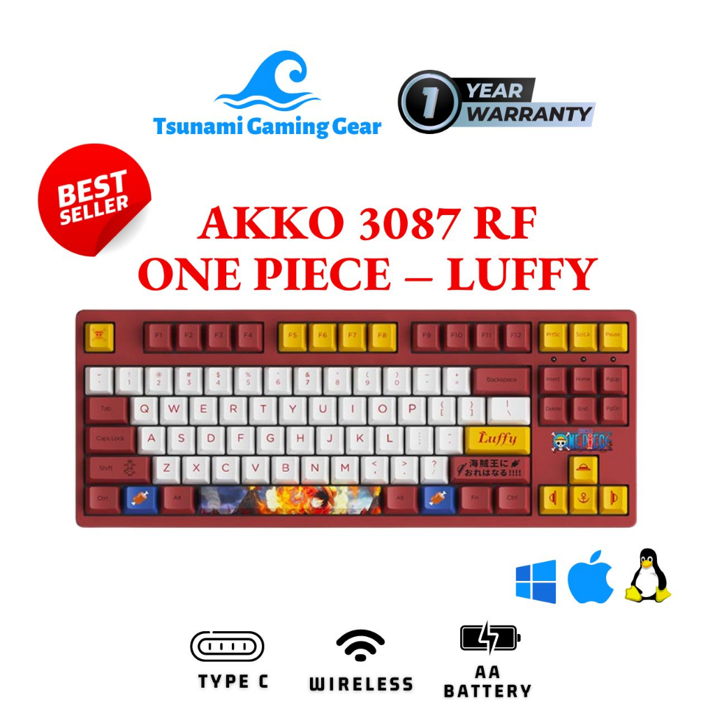 Bàn phím cơ AKKO 3087 RF/ 3108 RF One Piece – Luffy