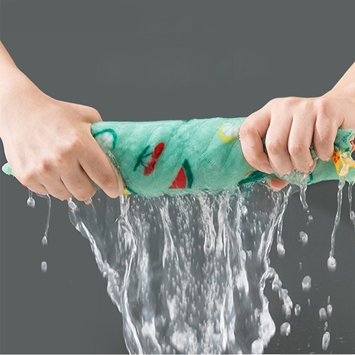 [Bậc Thầy Vệ Sinh] Khăn Lau 2 Mặt VUÔNG Họa Tiết Hoạt Hình 25x25Cm Siêu Thấm Hút Nước