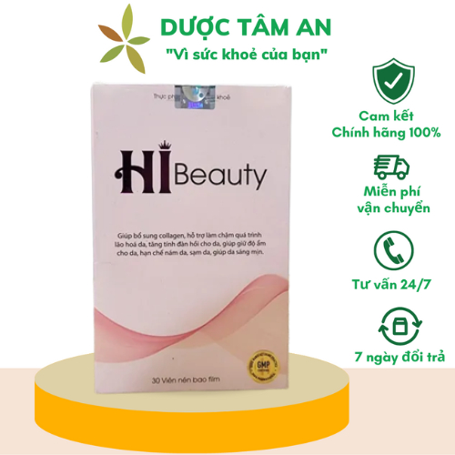 Hộp viên uống trắng da mờ thâm Hi Beauty (30 viên)