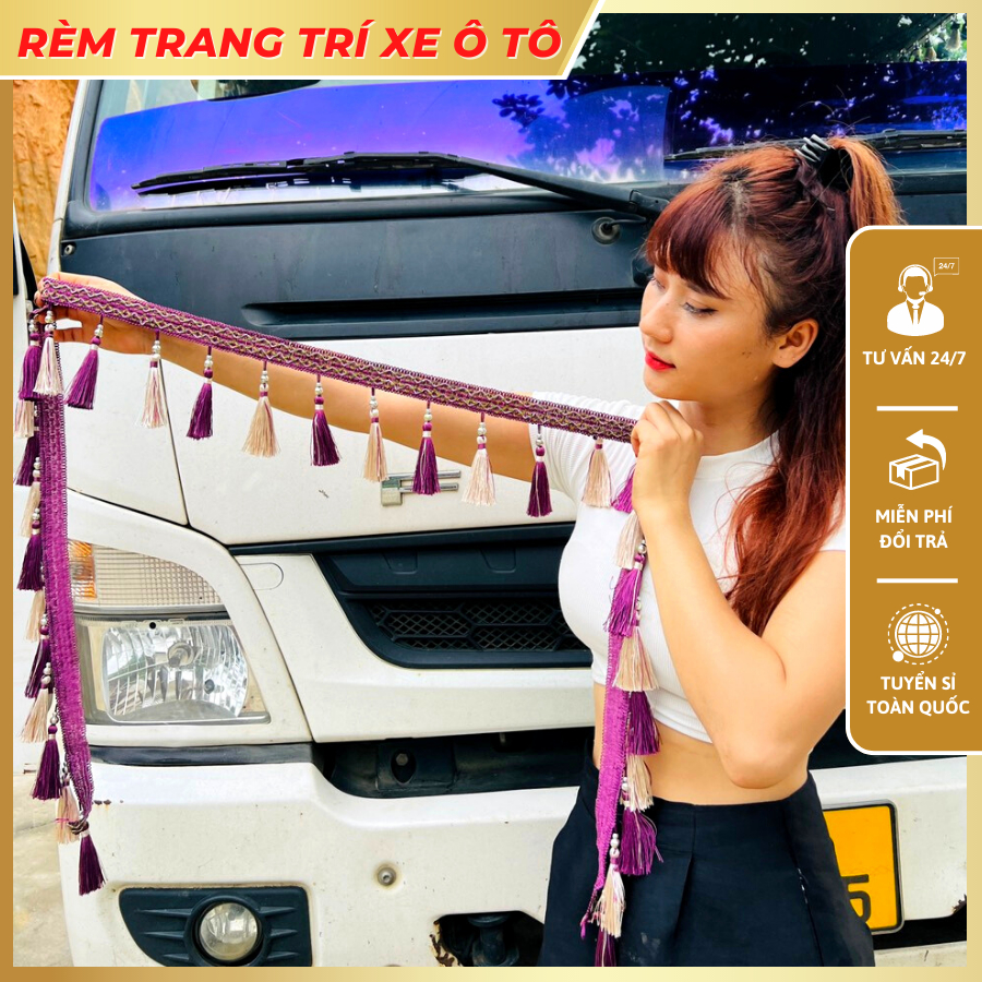 Rèm trang trí nhiều màu dành cho xe tải, xe ô tô