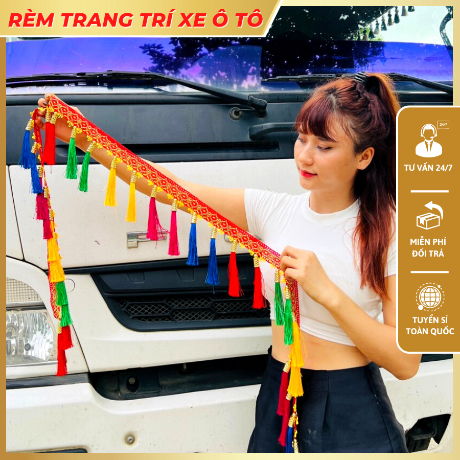 Rèm trang trí nhiều màu dành cho xe tải, xe ô tô